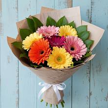 Букет яркий день в Одинцово Букет цветов из:  Герберы в Одинцово