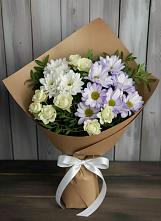 Букет цветов из:  Хризантемы и Розы в Одинцово