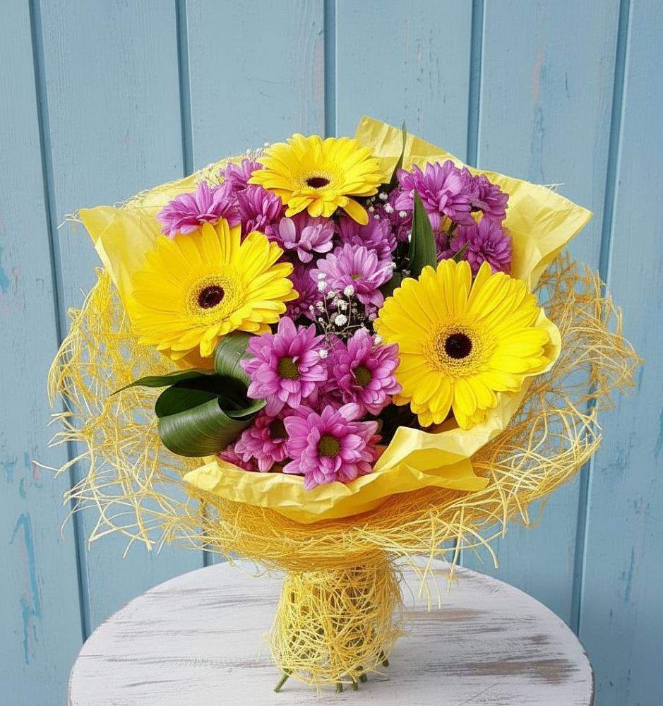 Букет цветов из: Хризантемы и Герберы в Одинцово