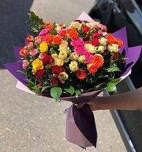 Букет Микс из разноцветных кустовых роз #REPLACE_PRED# Одинцово