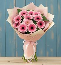 Букет пурпурно-розовый в Одинцово Букет цветов из:  Герберы в Одинцово